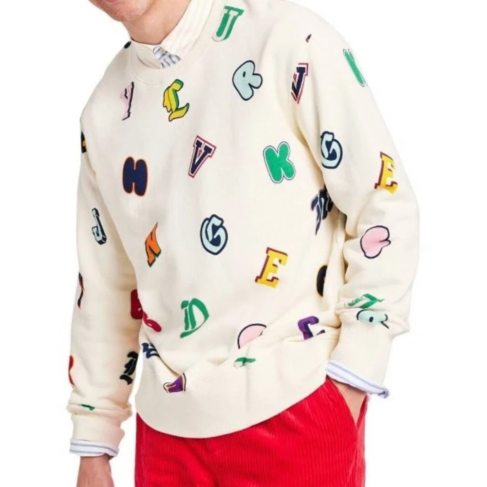 NWT Rowing Blazers x Target Adult Alphabet Print Crewneck‎ Sweatshirt - Size L